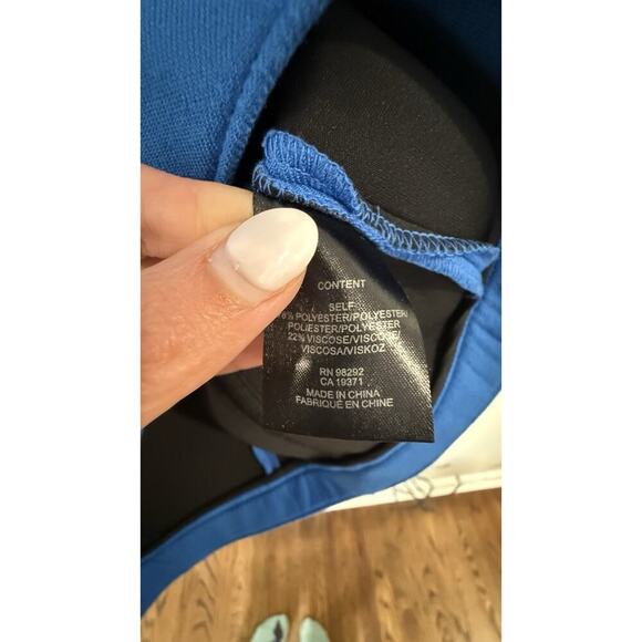 Tibi Dress Womens Half Sleeve Mini Scuba Cobalt Blue Dress Size Small 1769 - Picture 5 of 9